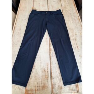 Lululemon ABC Pant Classic Navy Blue Warpstreme Mens Trousers Size 34